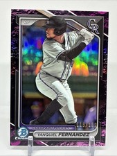 Yanquiel Fernandez 2024 Bowman Chrome Prospects Fuchsia Lunar Refractor /199