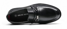 Bruno Marc Men's Black Leather Slip-On Loafer Dress Shoes Round Toe US 6