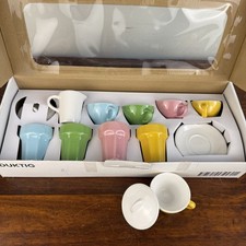 Ikea DUKTIG 14 Piece Ceramic Mini Coffee Tea Kid's Play Set W/ Extra Cup And Lid