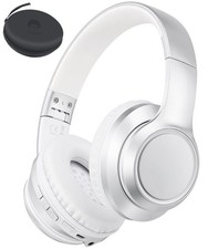 E8 Over The Ear Bluetooth Headphones Microphone Foldable Wireless Case Silver