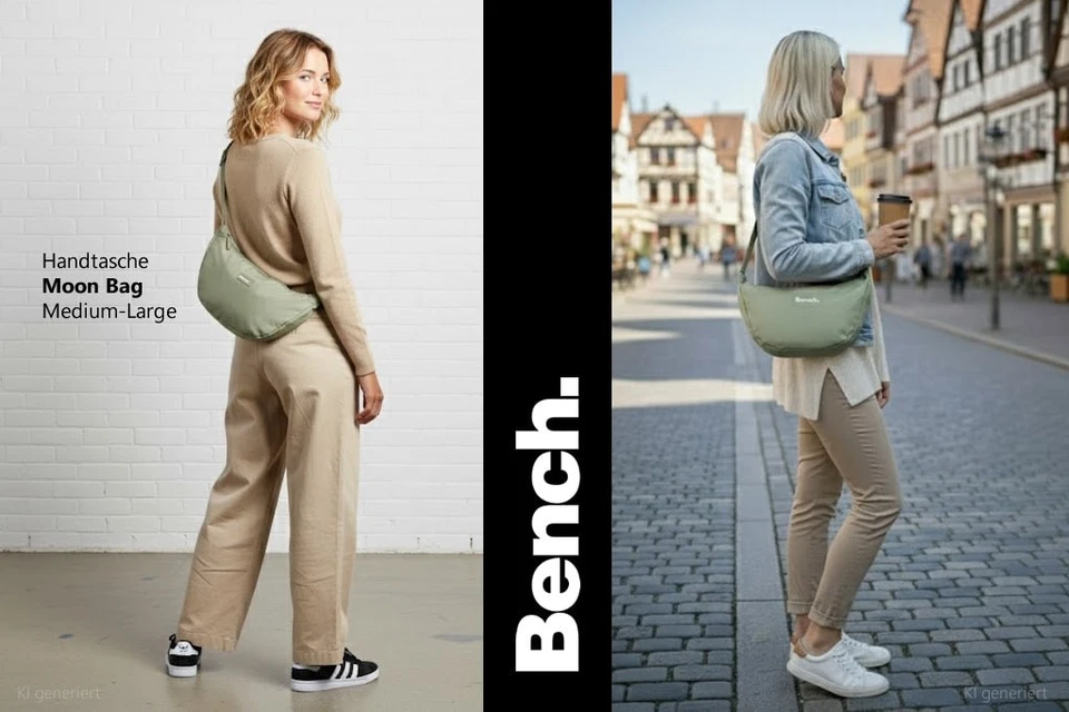 Bench Handtasche Damen Tasche Crossbody Slingbag Bauchtasche Moon Bag 64216 Wahl - Bild 3 von 4