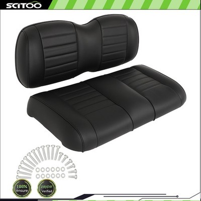 Golf Cart Front Seat Kit New For E-Z-GO TXT Black Golf Cart Front Cushion Set
