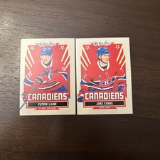 2025-26 OPC Retro Montreal Canadiens #58 Jake Evans & #43 Patrik Laine Lot