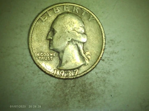 1937 S Washington Quarter 90% Silver