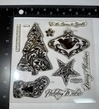 CLOSE TO MY HEART- CHRISTMAS-HOLIDAY- WINTER- My Acrylix Stamps Set d1512 CTMH