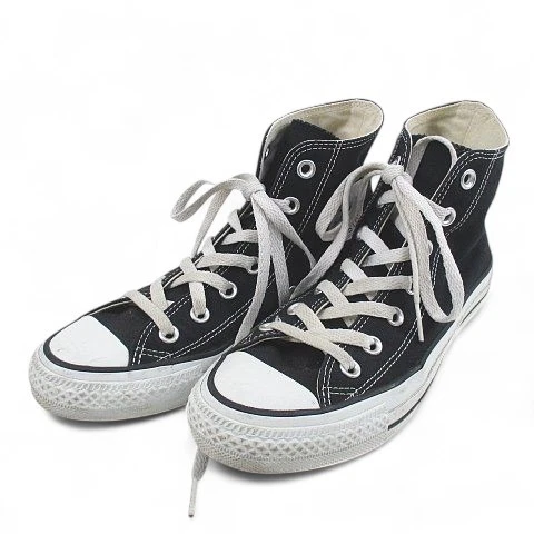 Sneakers alte donna 7.5US Converse All Star nere in tela da donna