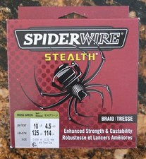 SpiderWire Stealth Braid Fishing Line 10lb - 125yd Moss Green