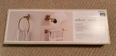 Allen + Roth Harlow 3-pc Bath Hardware Kit Brushed Gold Finish #5287623