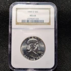 1959 D ~ FRANKLIN HALF DOLLAR ~ NGC MS64