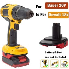 Battery Adapter For Bauer 20V Li-ion Battery to for Dewalt 18V Ni-cd Power Tools