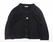 Matalan Women’s Black Button-Up Long Sleeve Cardigan Size 14