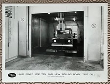 LAND ROVER One Ten & Rolling Road Test Cell Black & White Publicity Photo  1983