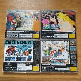 Sega Saturn Lot of 4 Game Marvel Super Heroes Vampire Hunter Virtua Fighter 2 SS
