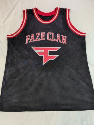 FaZe Clan Basketball Jersey Black Red Street Wear Rare Sleeveless Tank Top