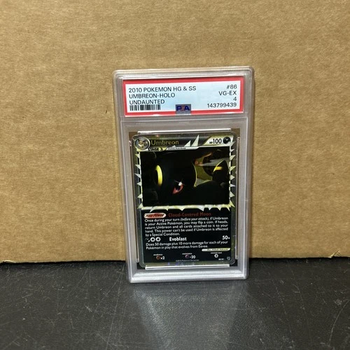 2010 POKEMON HEARTGOLD & SOULSILVER UNDAUNTED #86 UMBREON-HOLO PSA 4