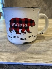 Mama bear Large coffee mug IQ accessories red plaid mama bear