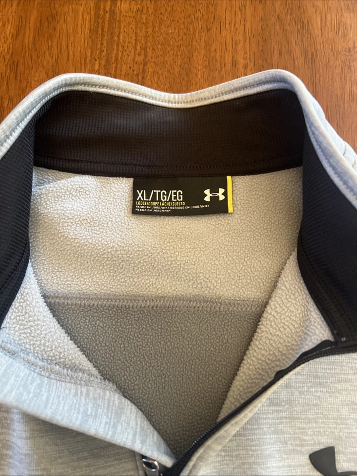 Sudadera Under Armour 1/4 Cremallera Manga Larga Gris Claro Talla XL Foto 3 de 4