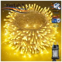 Lichterkette AußEn 35M 350LED Warmweiß Wasserdicht Mit Timer 8 Modi Weihnachten