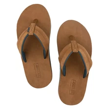 Hari Mari GRANDE Men's Size 11 Nubuck Suede Leather Flip Flops