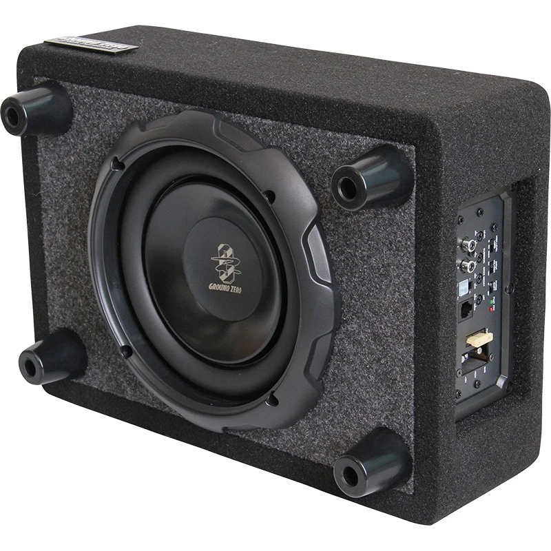 Ground Zero GZCS 20SUB-ACT Caisson Subwoofer Actif 20 cm Plat Noir - Photo 2/4