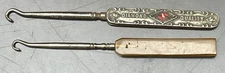 Two Antique Victorian Boot Button Shoe Hooks