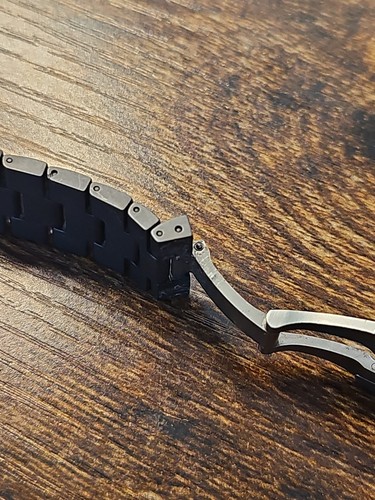PANERAI 24MM CERAMICA DLC / PVD BLACK OEM SWISS MADE BRACELET FOR PARTS REPAIR - Picture 12 of 20