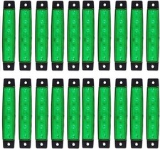 LED Side Marker Lights, Pack of 20 6 LED 2835 SMD Clearan Color: 20 pcs green