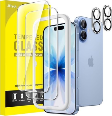 JETech 2 Stück Schutz-Folie für iPhone 17, 6,3 Zoll mit Kamera-Schutz, HD Klar