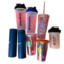 8 Cup Bundle 2 Stainless Steel Cups 1 Disney Stitch Cup with Lid/Straw