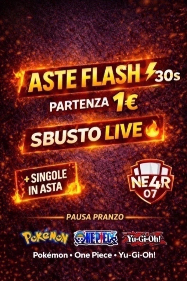 ASTE FLASH 30s ⚡ PARTENZA 1€ | POKÉMON - OP - DRAGONBALL