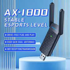 WiFi 6 USB 3.0 Wireless Network Adapter 1800Mbps Dual-Band USB Dongle