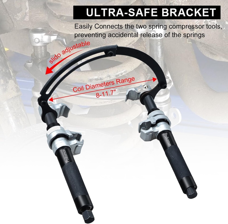 Spring Struts 2 Pcs Coil Spring Compressor Tool - Heavy Duty Macpherson Strut Spring ...