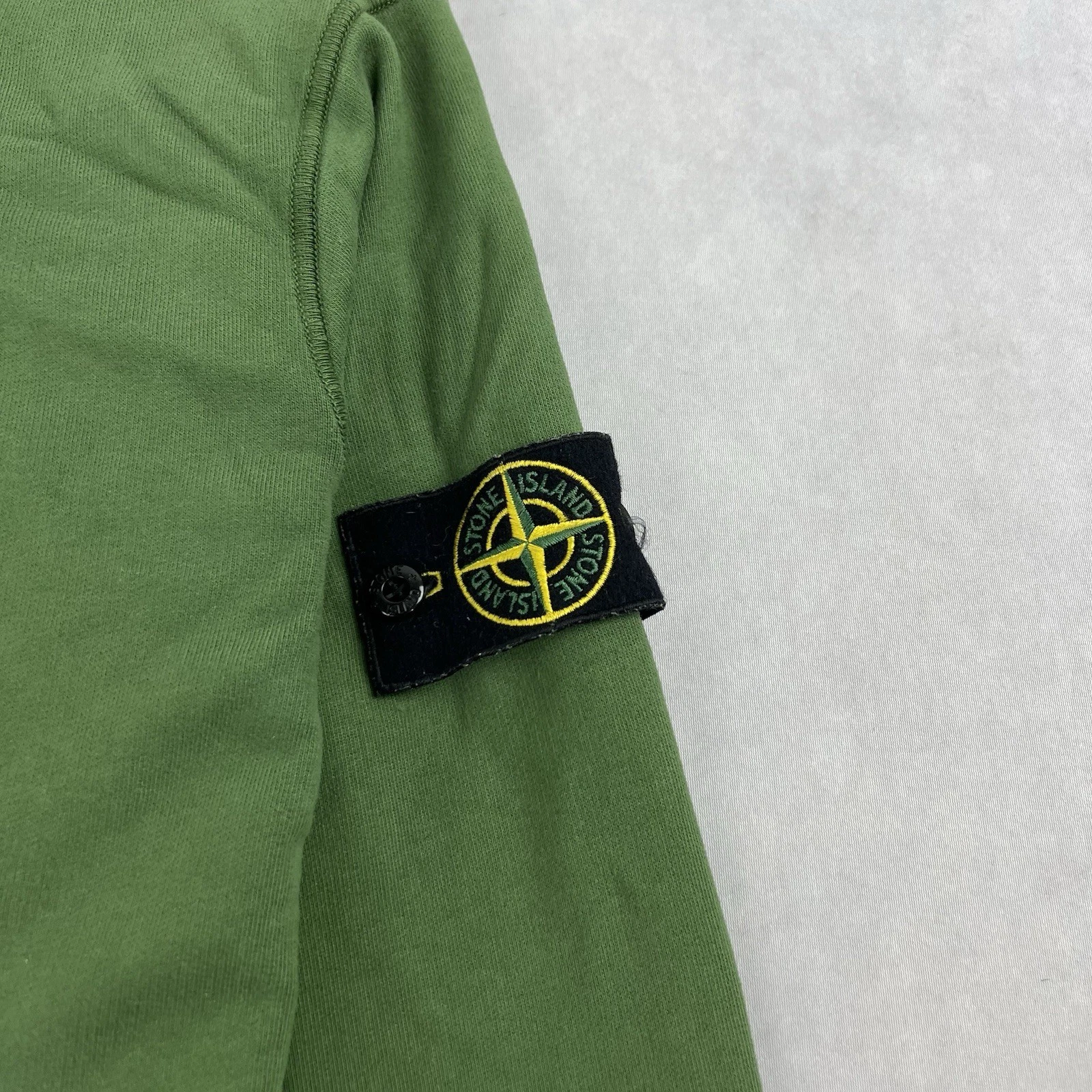 Stone Island Felpa con Cappuccio Full Zip Maglione Piccolo Verde Felpa Giacca 4317