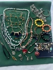 Vintage Costume Jewelry Lot Brooches Earrings Pendant Singles Mixed