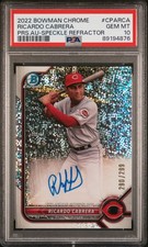 2022 Bowman Chrome Auto #CPARCA Ricardo Cabrera Speckle Refractor PSA 10