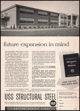 1956 Assumption High School PHoto St Louis Missouri US Structural Steel Print Ad