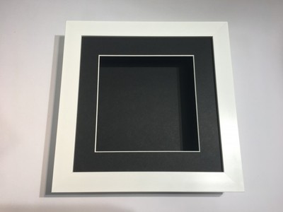 10 x 10 3D tiefer Display/Basteln/Gießrahmen weiß - Wählen Sie aus 6 Montagefarben