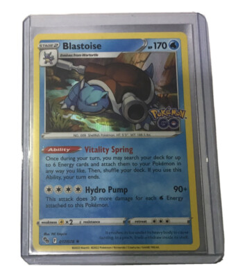 Blastoise 2022 Pokmon GO Holo Bleed Holo Rare Card