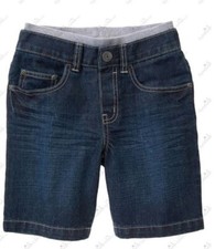 Gymboree Boys sz 7 "Auto Crew" Double Waisted Denim Pull on Shorts NWT