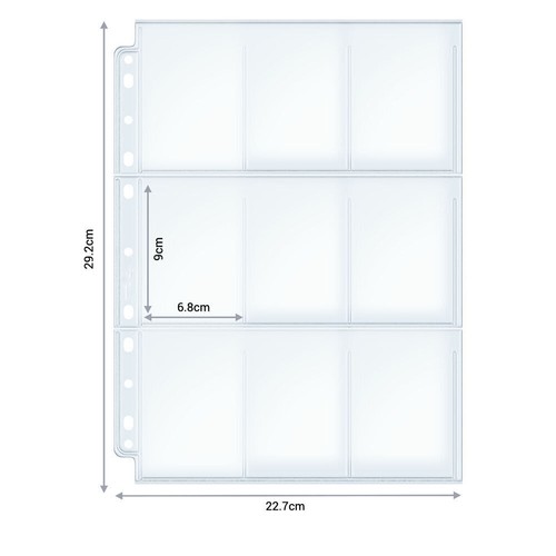 25-100 Sheets A4 Double-Sided 9-Pocket Pages Trading Card Sleeves Pages Collect - Picture 5 of 15
