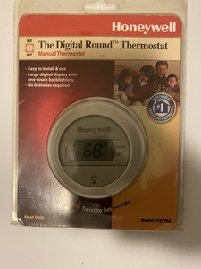 Honeywell CT8775A Digital Round Non-Programmable Heat Manual Thermostat