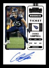 2022 Panini Contenders #251 Chance Campbell RC Auto - NM-MT