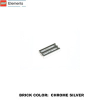 Lego Parts: Tile, Modified 1 X 2 Grille With Bottom Groove (chrome Silver) Lego Parts: Tile, Modified 1 X 2 Grille With Bottom Groove (chrome Silver)