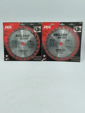 Skil (2) 24 Teeth 7-1/4" Carbide Circular Saw Blades Framing # 75724 - NOS