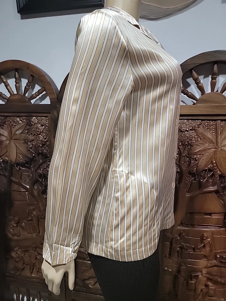 LA PERLA Malizia DORADO/MARFIL 100% Seda Botón Dormir Talla 1 XS Camisa PJ Vestido #W4 Foto 2 de 4