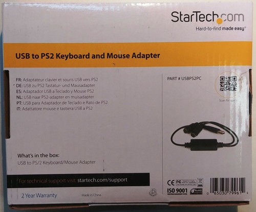 StarTech.com USBPS2PC USB to PS/2 Adapter - Keyboard and Mouse ...