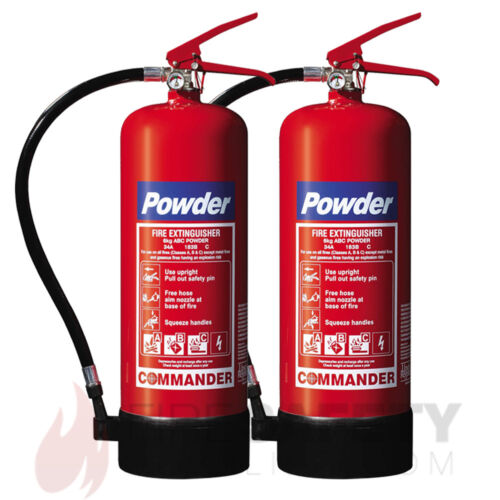 NEW x2 - 6 KG DRY POWDER FIRE EXTINGUISHER - HOME/OFFICE/BOAT