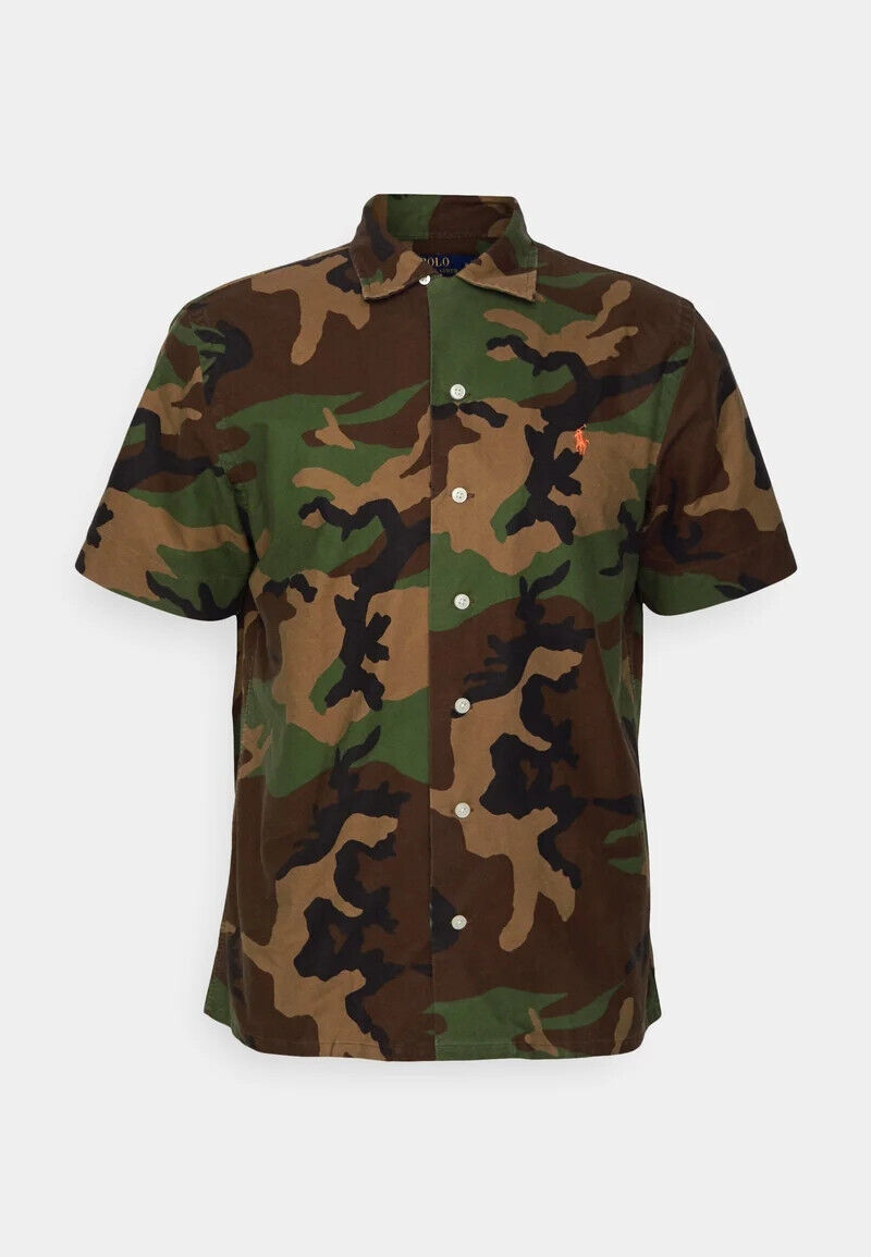 Polo Ralph Lauren Camo Button Up Shirt Hemd T-Shirt M Camouflage CLADYPPCSSS