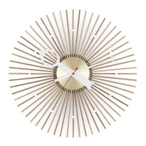 George Nelson Vitra Popsicle clock walnut Φ350mm wall clock modern wood - Picture 2 of 6