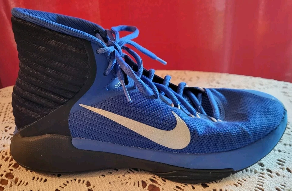 Zapatos Nike Prime Hype para mujer talla 8,5 844792-400 azul/plateado Foto 2 de 4